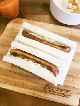 カツなしで☆パン耳のカツサンド風