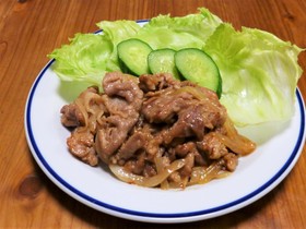 簡単!豚小間と玉ねぎのやわらか生姜焼き
