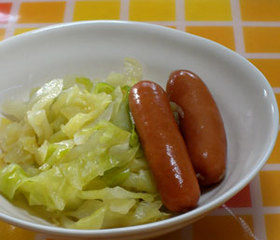 朝食におすすめ ウインナー&キャベツ