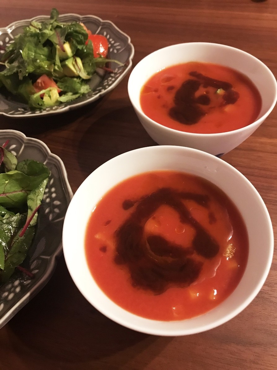 有機トマトジュースで作る簡単ガスパチョの画像