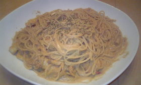 芝海老のクリームパスタ