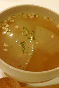 旨みたっぷり☆冬瓜とベーコンの温冷スープ