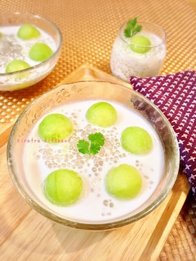 簡単タイ料理 メロンとタピオカのデザート
