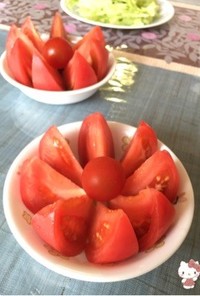 トマトや果物の切り方〜(o˘◡˘o)♡