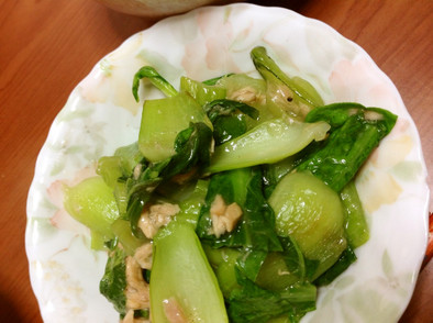 青梗菜とツナの炒め物の写真