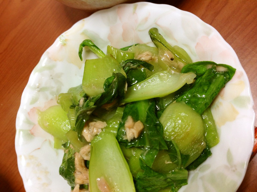 青梗菜とツナの炒め物の画像