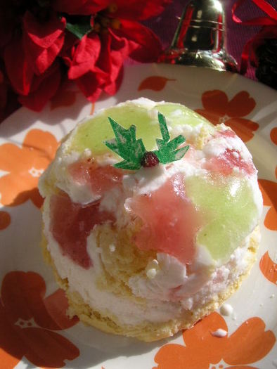 フローズンヨーグルトのアイスケーキの写真
