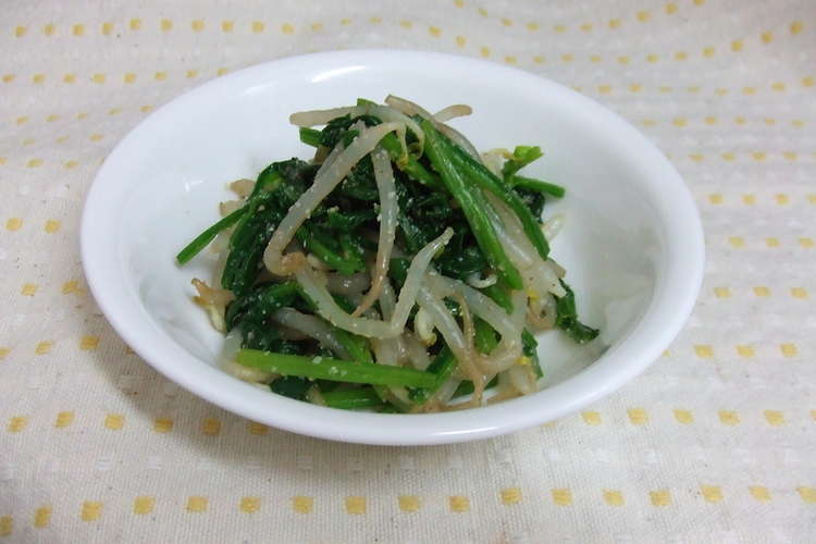 ほうれん草ともやしの簡単胡麻和え レシピ 作り方 By なんなんな クックパッド