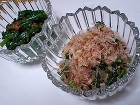 *梅が効いてる*ほうれん草のおひたし