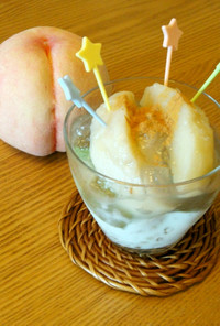 夏限定✨甘い桃のコンポート→プチデザート
