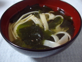 きしめんのピリっとスープ☆
