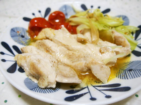 むね肉レンジ蒸し♪簡単でむね肉柔らか!