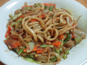 我が家の★焼きうどん