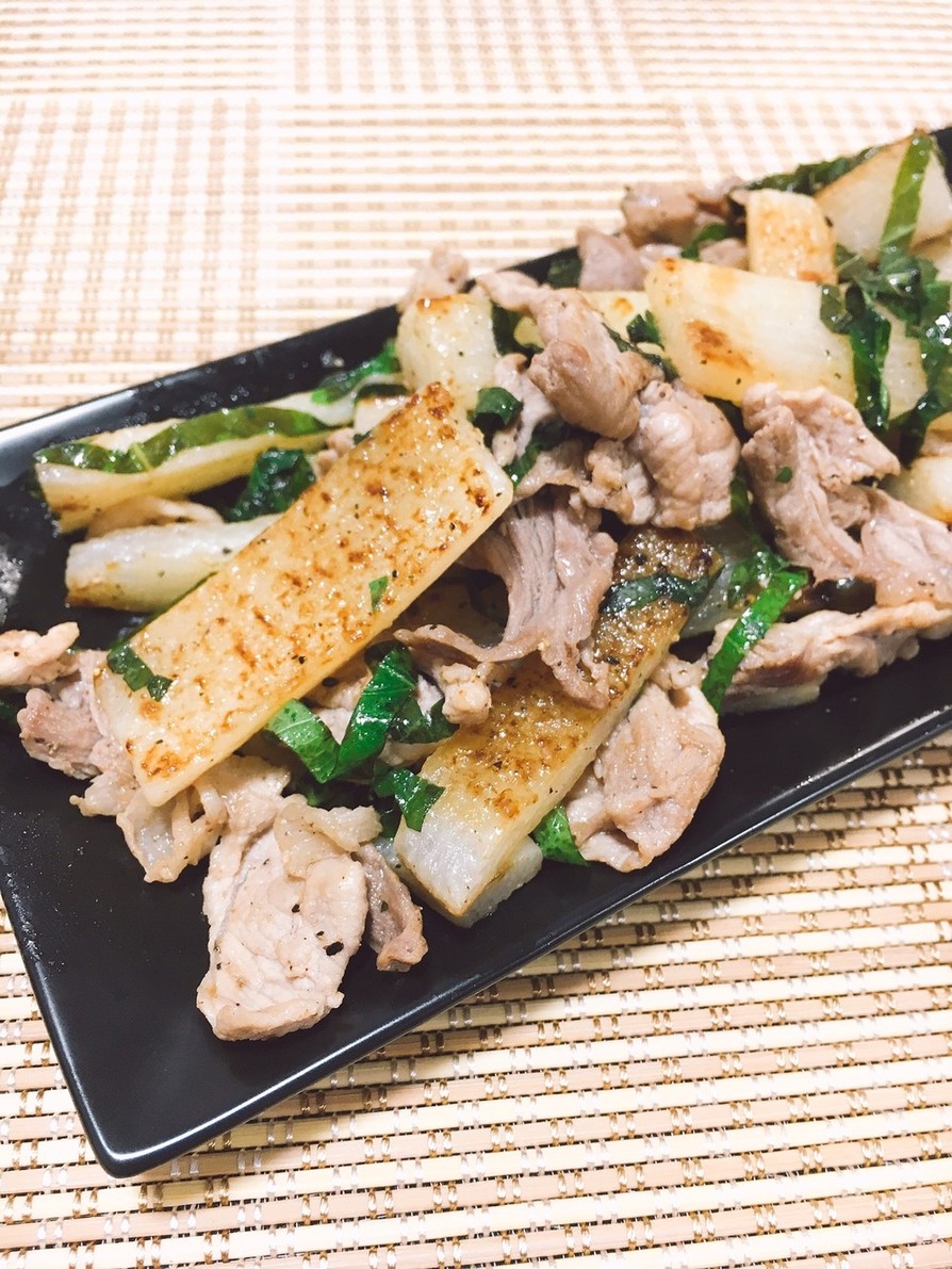 大葉香る✤長芋と豚肉のさっぱりぽん酢炒めの画像
