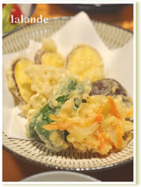 さくさく天ぷらの【天ぷら衣】材料3つ