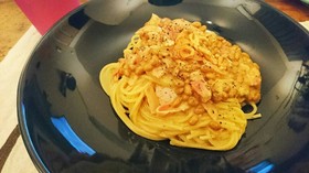 ガーリックなったまパスタ♪