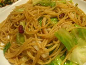 竹輪とアンチョビの美味しいペペロンチーノ