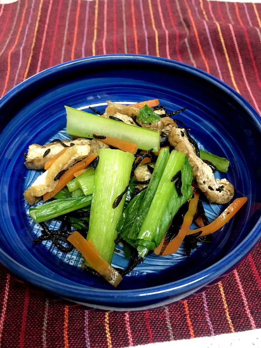 小松菜とひじきの炒め煮の画像