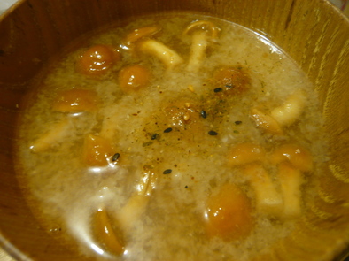 北海道のきのこ汁の写真