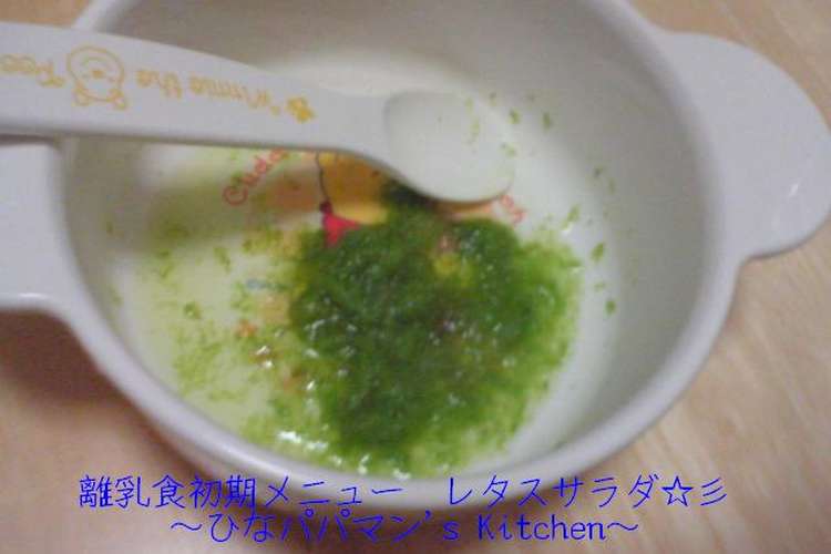 離乳食初期メニュー レタスサラダ 彡 レシピ 作り方 By ひなパパマン クックパッド 簡単おいしいみんなのレシピが359万品