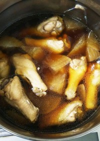 メープルシロップで鶏と大根の煮物♪