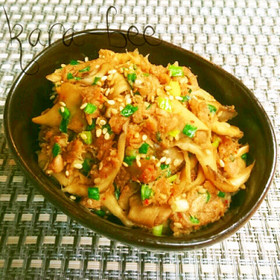 秋の常備菜♡ピリ辛!ネギ味噌ツナきのこ