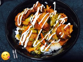 甘辛!唐揚げ丼