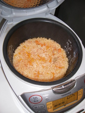 炊飯器でお子様ランチ風チキンライス