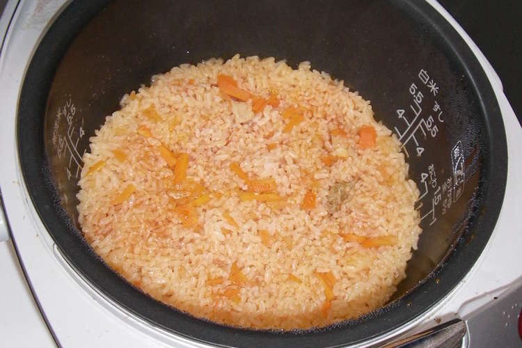 炊飯器でお子様ランチ風チキンライス レシピ 作り方 By しいねこ クックパッド
