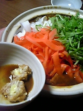 冬野菜と☆自家製ミートボールのカレー鍋♪