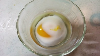 レンチン40秒の温泉卵の写真