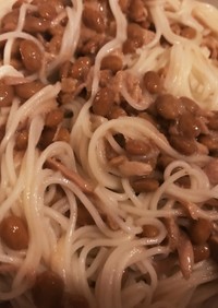 手抜き 納豆ツナ 素麺