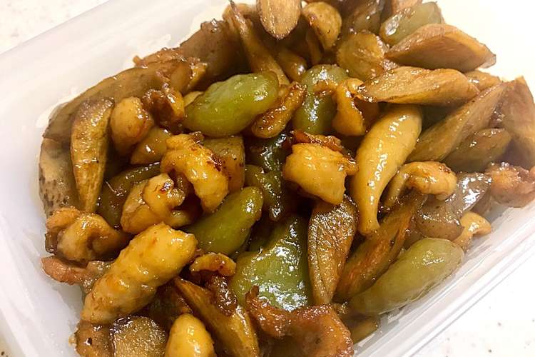 作り置き 鶏皮 ごぼう 蒟蒻の甘辛煮 レシピ 作り方 By 梅ちゃん 娘たちへ クックパッド 簡単おいしいみんなのレシピが356万品
