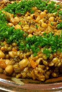 ウズベキスタン♡緑豆と白豆のご飯