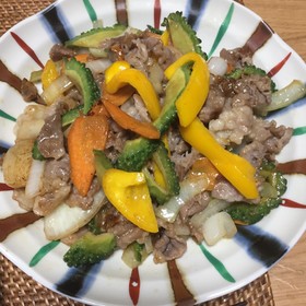 牛肉とゴーヤのマヨ炒め