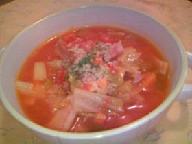 わが家の定番★ルクで作ったミネストローネ
