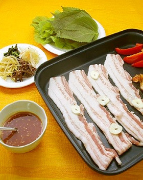 お手軽豚焼き肉♬サムギョプサルパーティー