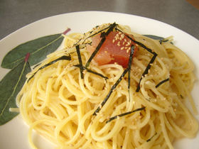 う~ん美味♪和風めんたいクリームパスタ