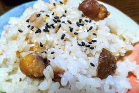 秋はこれでしょ‼簡単♪格安♪栗おこわ❤