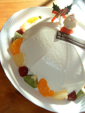 クリスマスに♪ラズベリードームケーキ