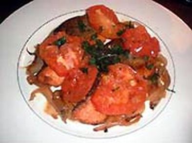 鮭のトマト煮の写真