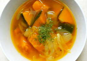 簡単♪かぼちゃと玉ねぎのコンソメスープ❀