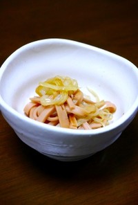 レンジで簡単小鉢！魚肉ソーセージの葱和え