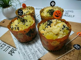 リンゴ入りスイートポテトマフィン