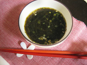 ちょこ飯★海苔の汁物
