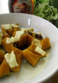 簡単☆レンジ南瓜チーズのメイプル風味