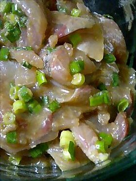 アジの刺身で作るお通し✿