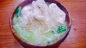 鶏むね肉の野菜煮込みラーメン