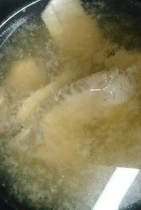 刺身の残りで簡単味噌スープ