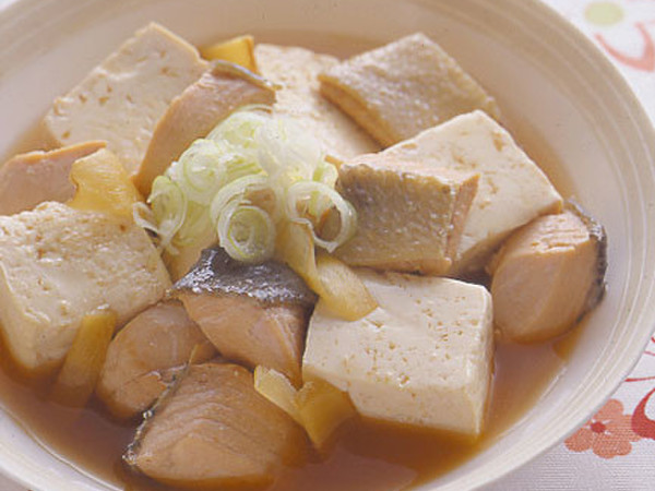 豆腐と鮭のしょうが煮